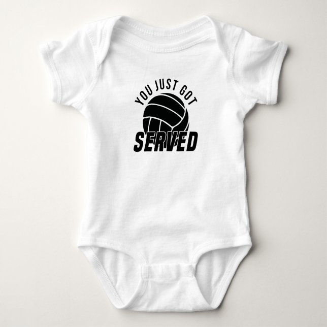Serve Volleyball Indicating Volleyball Player Baby Bodysuit (Front)