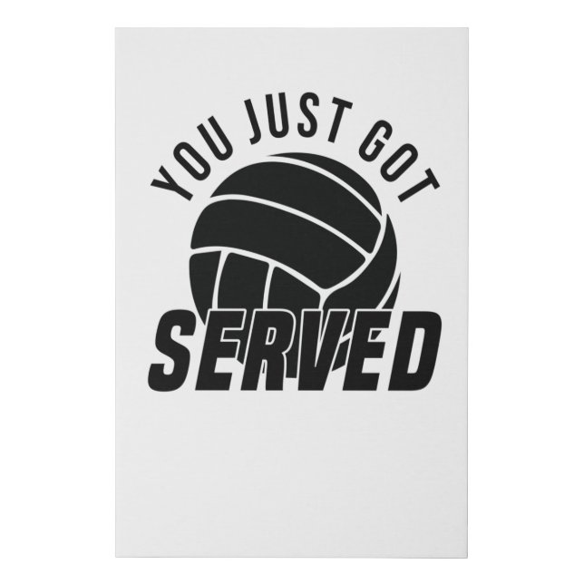 Serve Volleyball Indicating Volleyball Player Faux Canvas Print (Front)