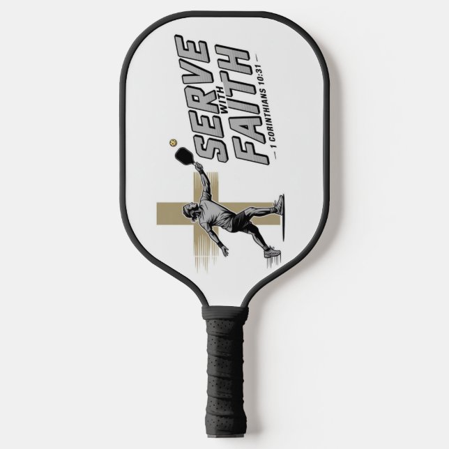 Serve With Faith Christian Pickleball Paddle (Front)