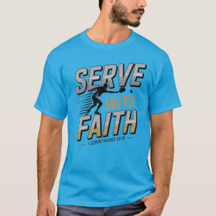 Serve With Faith Christian Pickleball T-Shirt