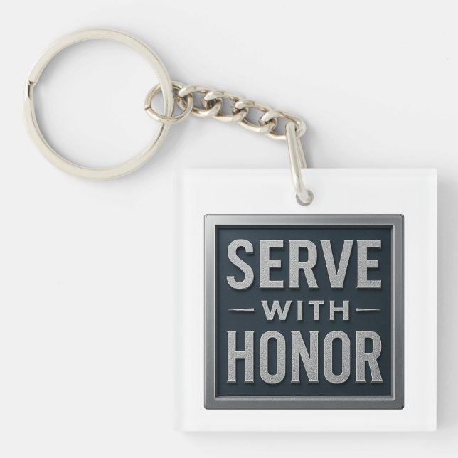 Serve With Honor™ LDS Keychain (Front)