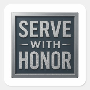 Serve With Honor™ LDS  Square Sticker
