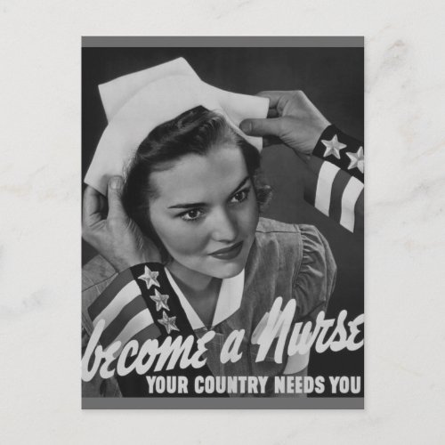 Serve Your Country Become a Nurse Postcard