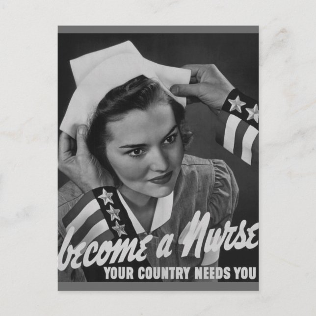 Serve Your Country Become a Nurse Postcard (Front)