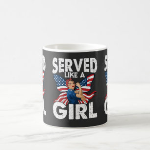 Served Like A Girl Female Veteran Military Women's Coffee Mug