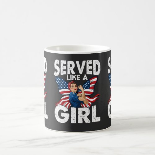 Served Like A Girl Female Veteran Military Women's Coffee Mug