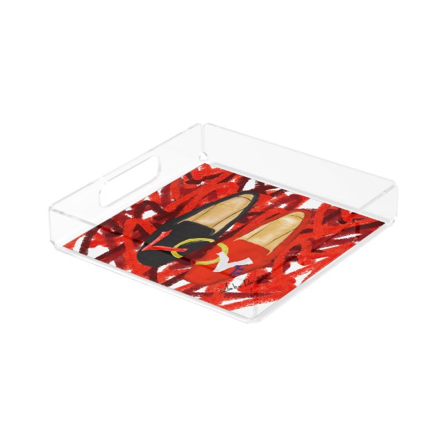Served up shoes acrylic tray (Angled)