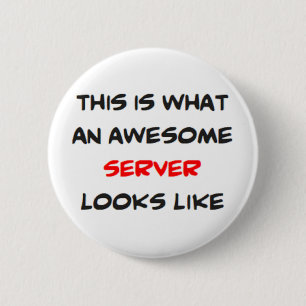 server, awesome button