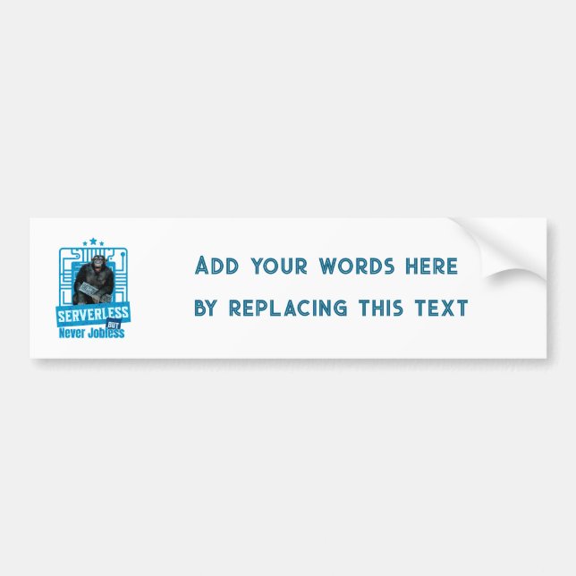 Serverless Funny Monkey Developer Humor Bumper Sticker (Front)