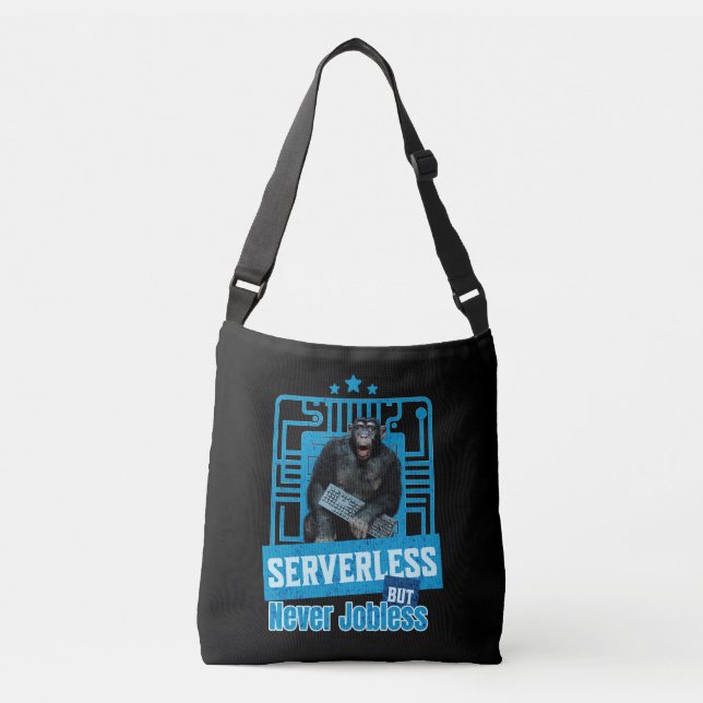 Serverless Funny Monkey Developer Humor Crossbody Bag (Front)