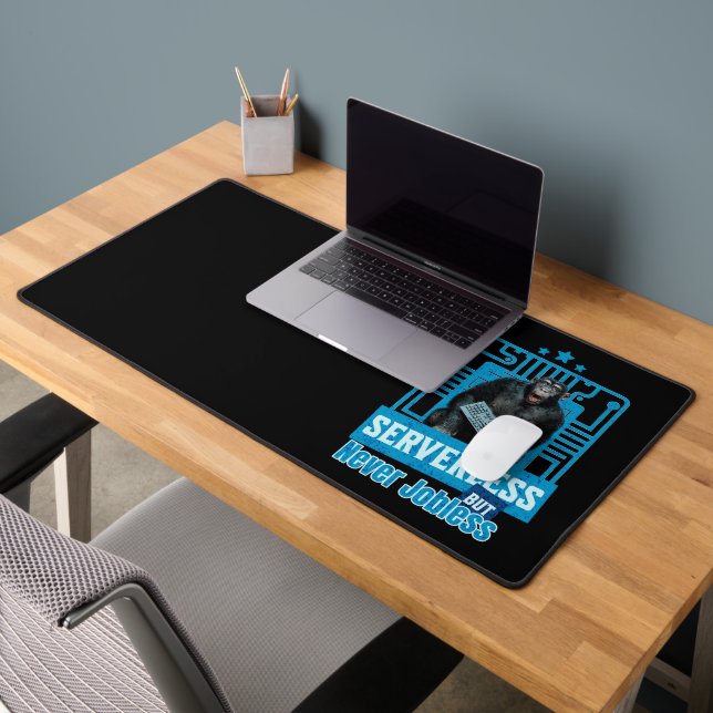 Serverless Funny Monkey Developer Humor Desk Mat (Office 2)