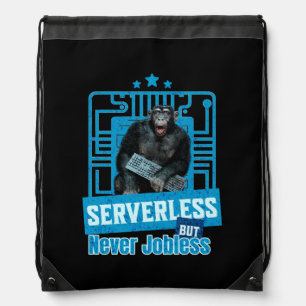 Serverless Funny Monkey Developer Humor Drawstring Bag