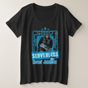 Serverless Funny Monkey Developer Humor Plus Size T-Shirt