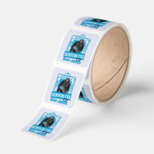 Serverless Funny Monkey Developer Humor Square Sticker