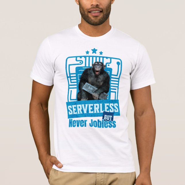 Serverless Funny Monkey Developer Humor T-Shirt (Front)
