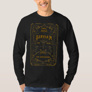 Serviam Will Serve Saint Michael Latin Phrase Cath T-Shirt