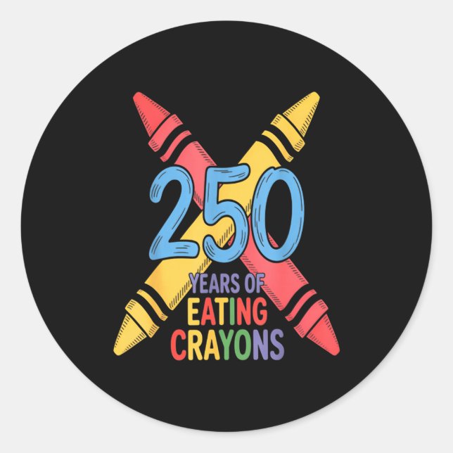 Service 250 Years 1776-2026 250th Birthday  Classic Round Sticker (Front)