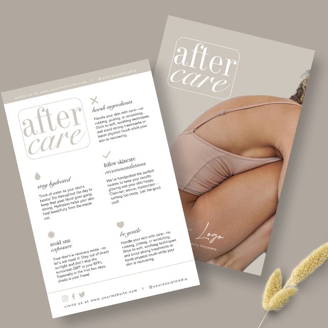  Service Aftercare Skincare Flyer (Creator Uploaded)
