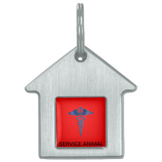 Service Animal Dog Tag With Medical Logo