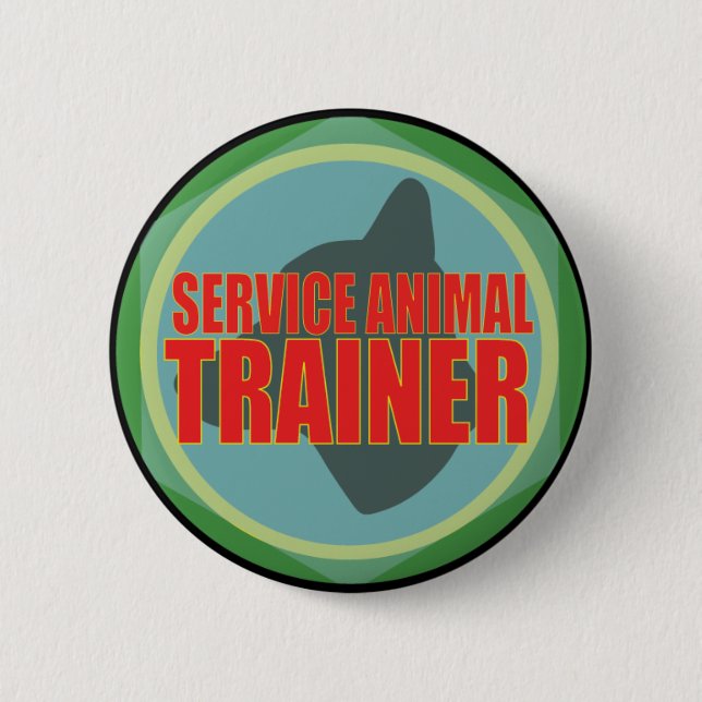 SERVICE ANIMAL DOG TRAINER BUTTON (Front)