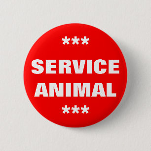 Service Animal Tag Button