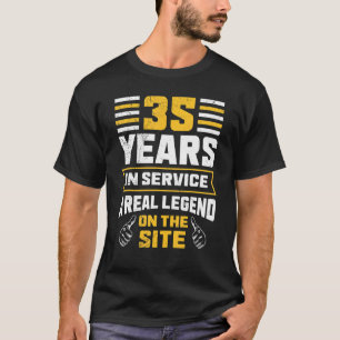 Service Anniversary 35 Years Of Work Colleague 2 T-Shirt