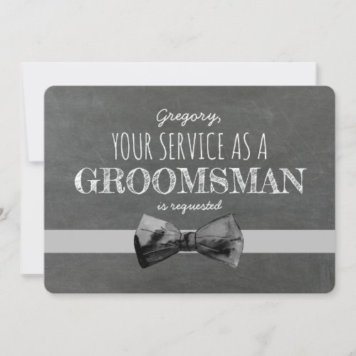 Service as a Groomsman Requested _ Funny Proposal Invitation