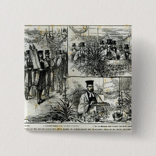 Service at the Jewish Synagogue Pinback Button