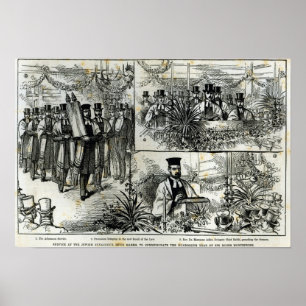 Service at the Jewish Synagogue Poster