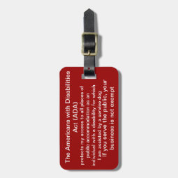 Service Dog ADA Law Tag | Zazzle