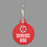Service Dog Animal Medical Alert Symbol Red Pet ID Tag