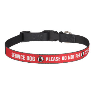 Service Dog Animal Working Do Not Pet Symbol Red Collar