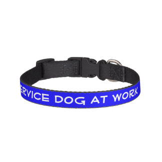 Service Dog At Work (small) Pet Collar