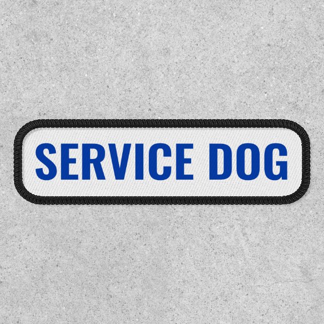 Service Dog Blue Velcro Dog Vest  Patch (Front)
