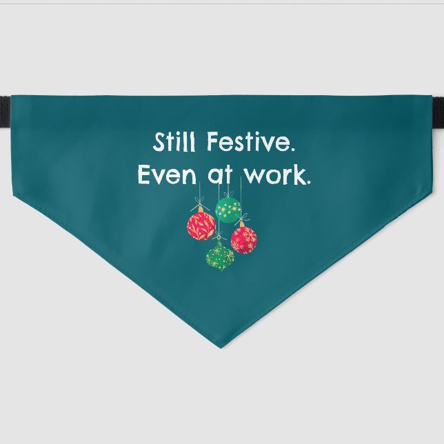 Service Dog Christmas Bandana Pet Bandana Collar (Front)