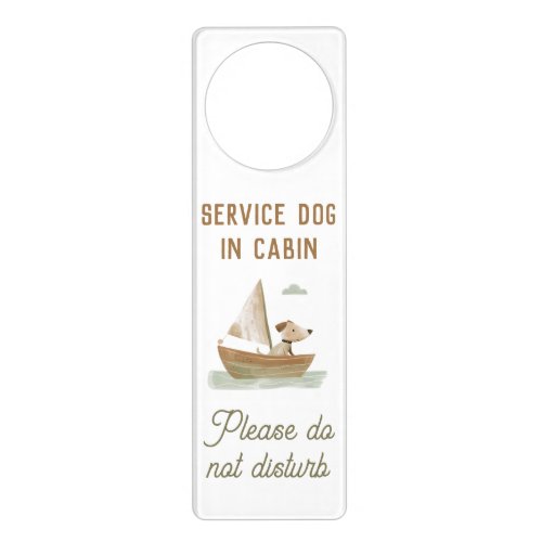 Service Dog Cruise Cabin Stateroom Door Sign