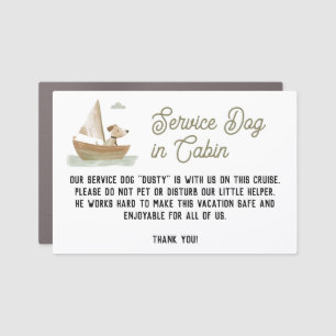 Service Dog Cruise Cabin Stateroom Door Sign