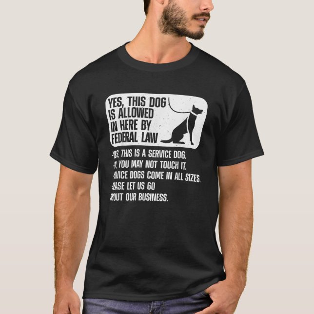 Service Dog Design For Men Women Assistance Dog Se T-Shirt (Front)