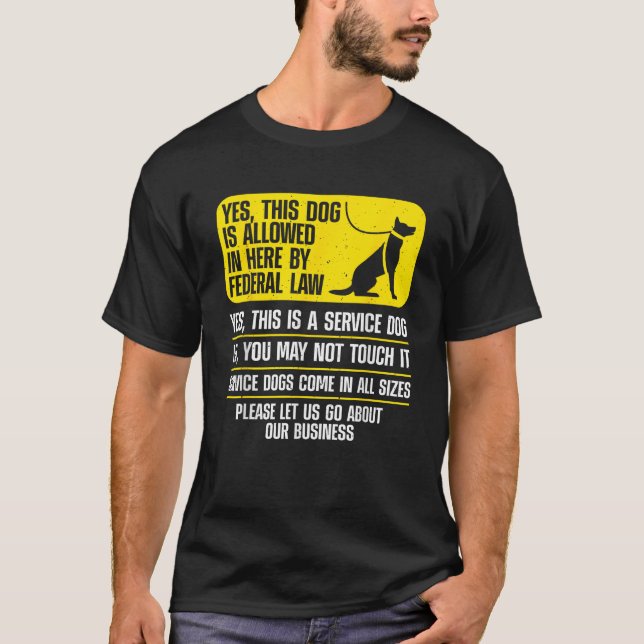 Service Dog Design For Men Women Assistance Dog Se T-Shirt (Front)