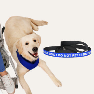 Service Dog Do Not Pet Blue Leash