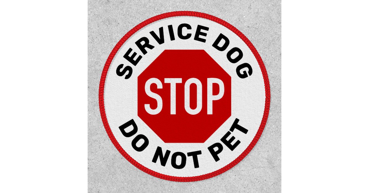 Service Dog - Do Not Distract Red Gold Velcro Patch