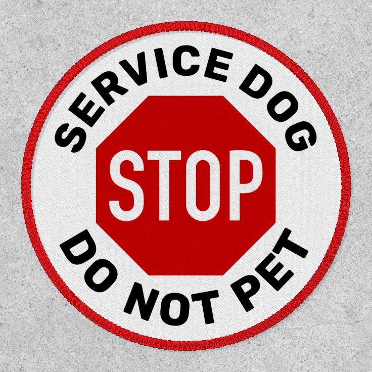Service Dog Do Not Pet Patch Zazzle