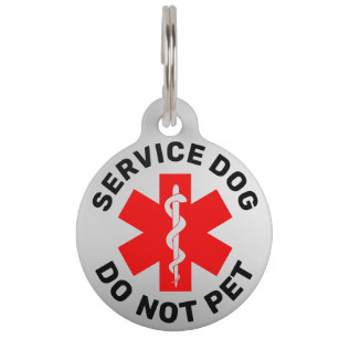 Service Dog Do Not Pet Pet ID Tag