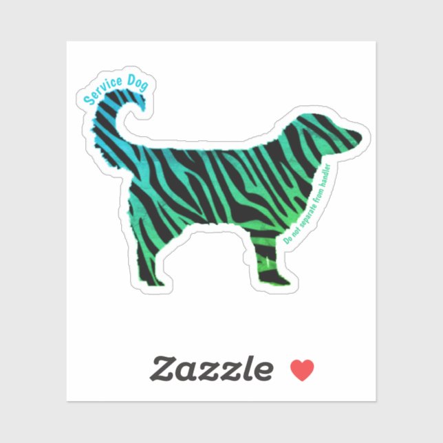 Service Dog, Do not separate from handler Sticker (Sheet)