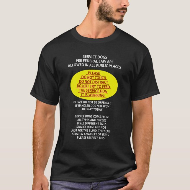 Service Dog Etiquette T-Shirt (Front)