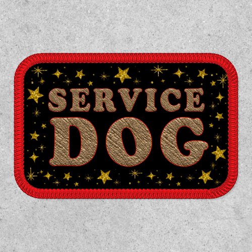 Service Dog Gold Stars Patch