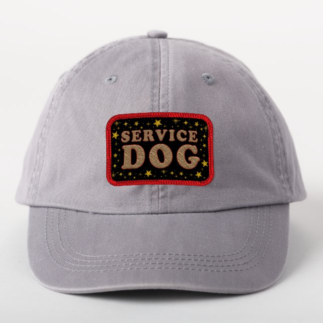 Service Dog Gold Stars Patch (On Headwear)