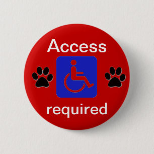 service dog handicapped symbol access required button