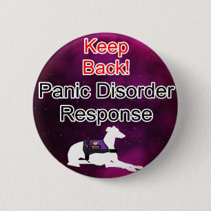 Service Dog Helpers Purple Space Pinback Button