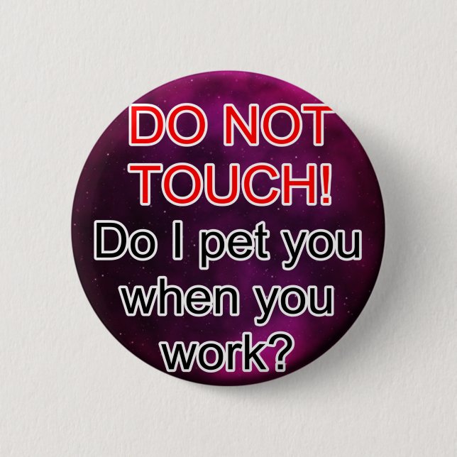 Service Dog Helpers Purple Space Pinback Button (Front)